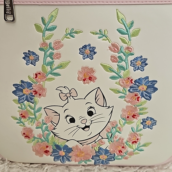 NWT Loungefly Aristocats embroidered floral mini backpack - Picture 8 of 12